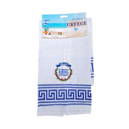 Πετσέτα ποτηρόπανο Souvenir με κέντημα - Σετ 12pcs - Greece - 416082