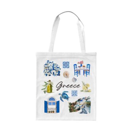 Υφασμάτινη τουριστική τσάντα καμβάς - Greece - 40x35cm - 221066