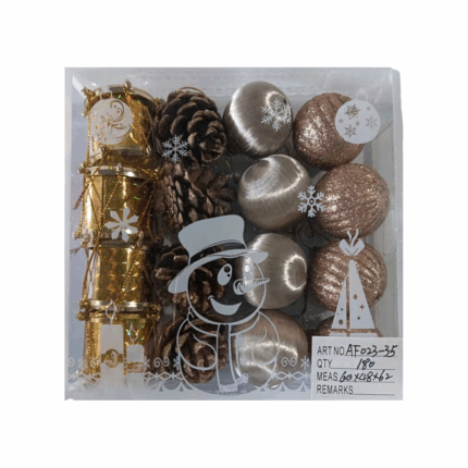 Σετ Χριστουγεννιάτικα στολίδια - 4cm - 16pcs - 023353