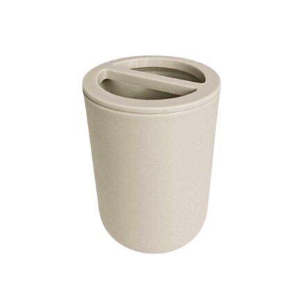 Θήκες οδοντόβουρτσας πλαστικές σε σετ 5Χ - Beige - 21572