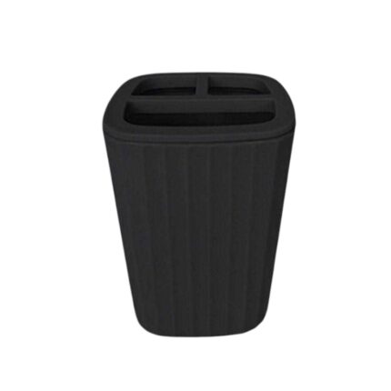Θήκες οδοντόβουρτσας πλαστικές σε σετ 5Χ - Black - 21782