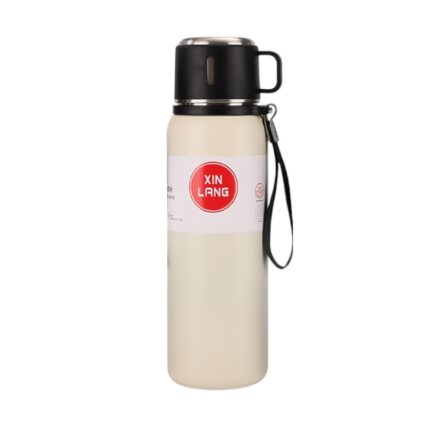 Φορητό παγούρι-θερμός με κούπα - 600ml - 312598 - White