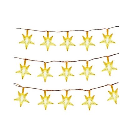 Ηλιακή γιρλάντα φωτισμού LED - Αστέρι - 5m+1m - 20D - 152851 - Warm White