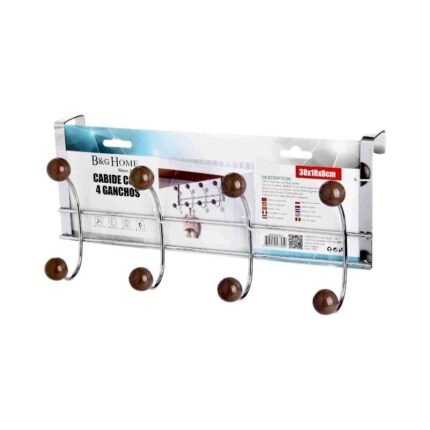 Μεταλλική κρεμάστρα πόρτας 4 θέσεων - 57605